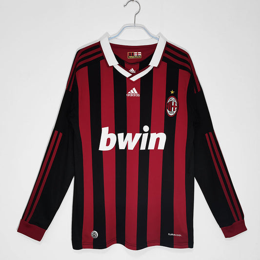 09/10 AC Milan Home Long Sleeve Retro Jersey
