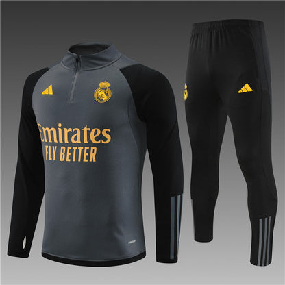 Real Madrid Dark Gray Tracksuit