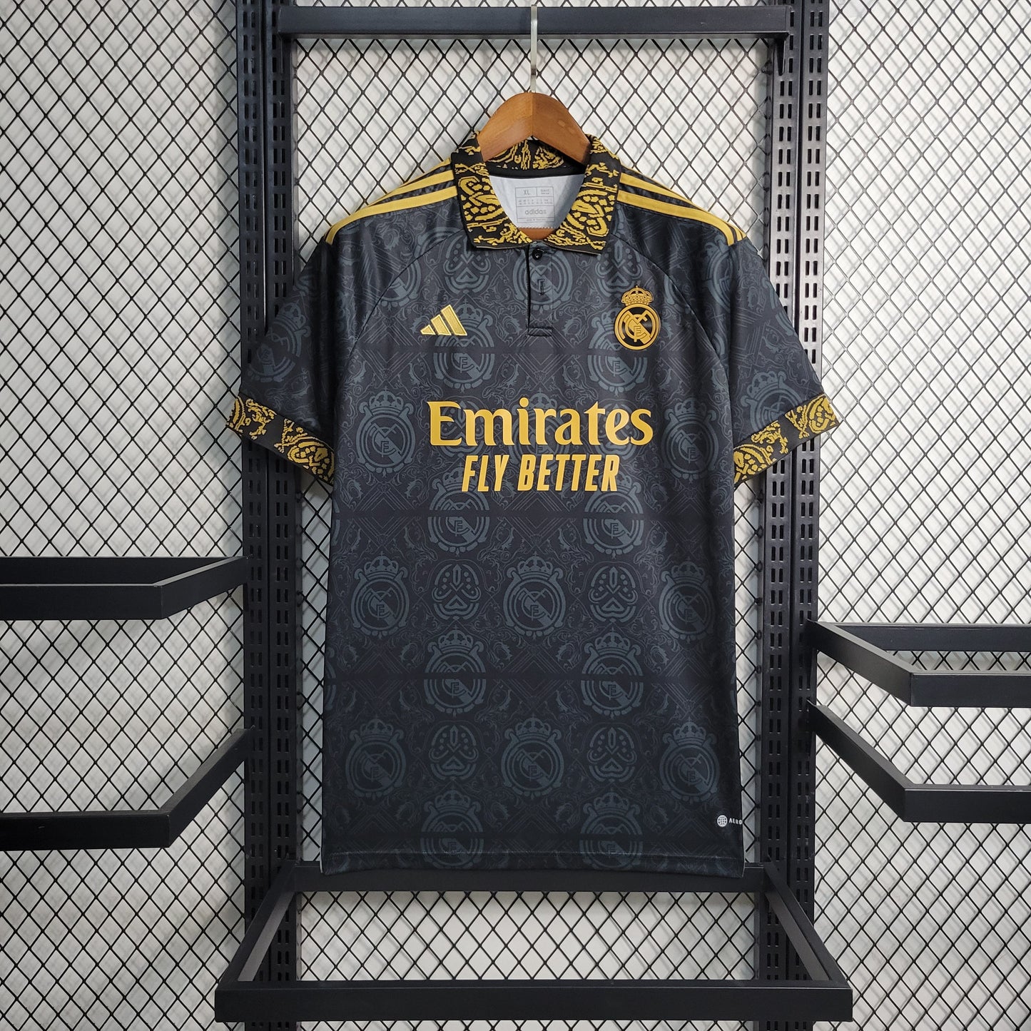 23-24 Real Madrid Black & Gold Special Edition Concept Jersey