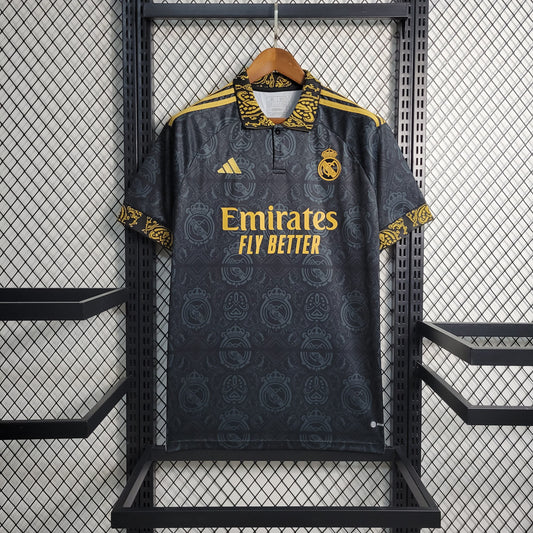 23-24 Real Madrid Black & Gold Special Edition Concept Jersey