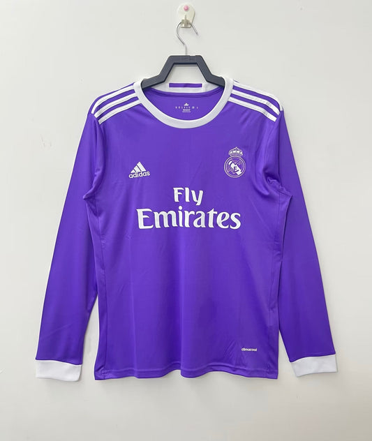 16/17 Real Madrid Away Long Sleeve Retro Jersey