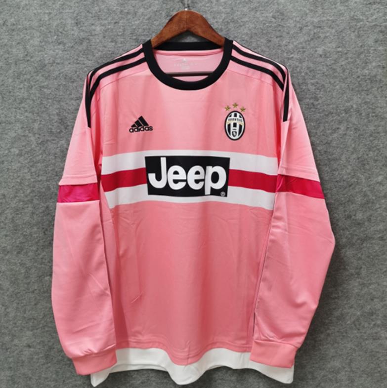 15/16 Juventus Away Long Sleeve Retro Jersey