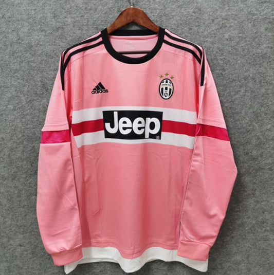 15/16 Juventus Away Long Sleeve Retro Jersey