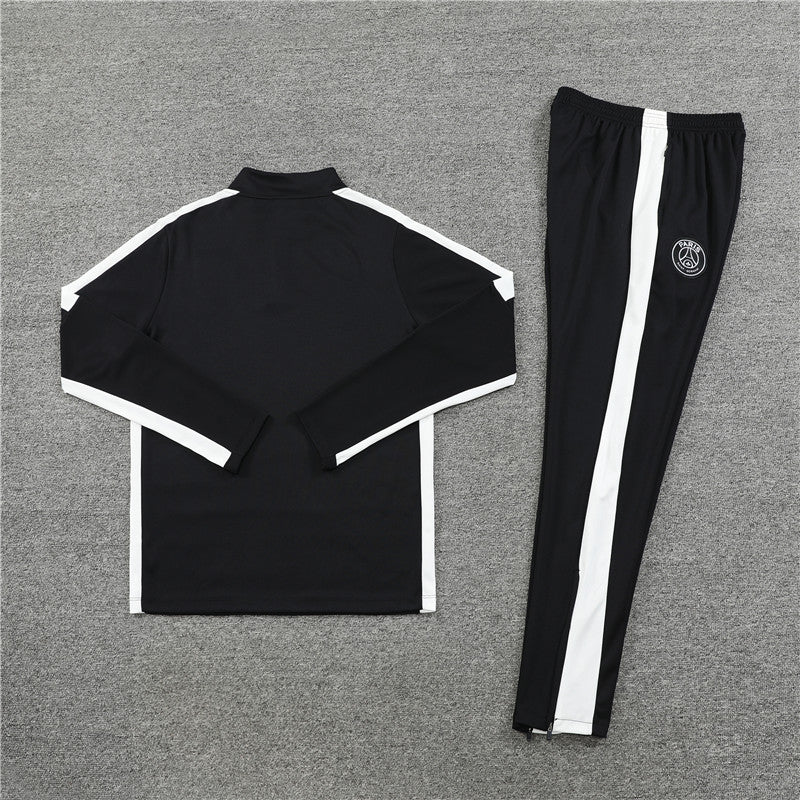 Paris Black Color Matching Tracksuit