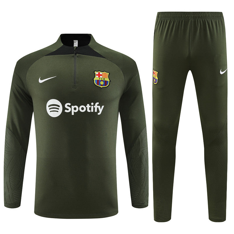 Barcelona Army Green Tracksuit