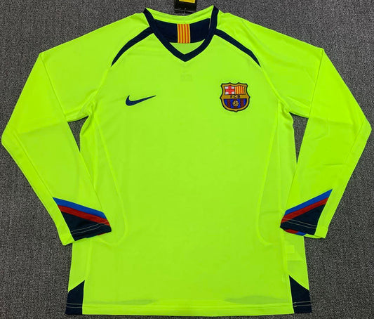 2005-06 Barcelona Away Long Sleeve Retro Jersey