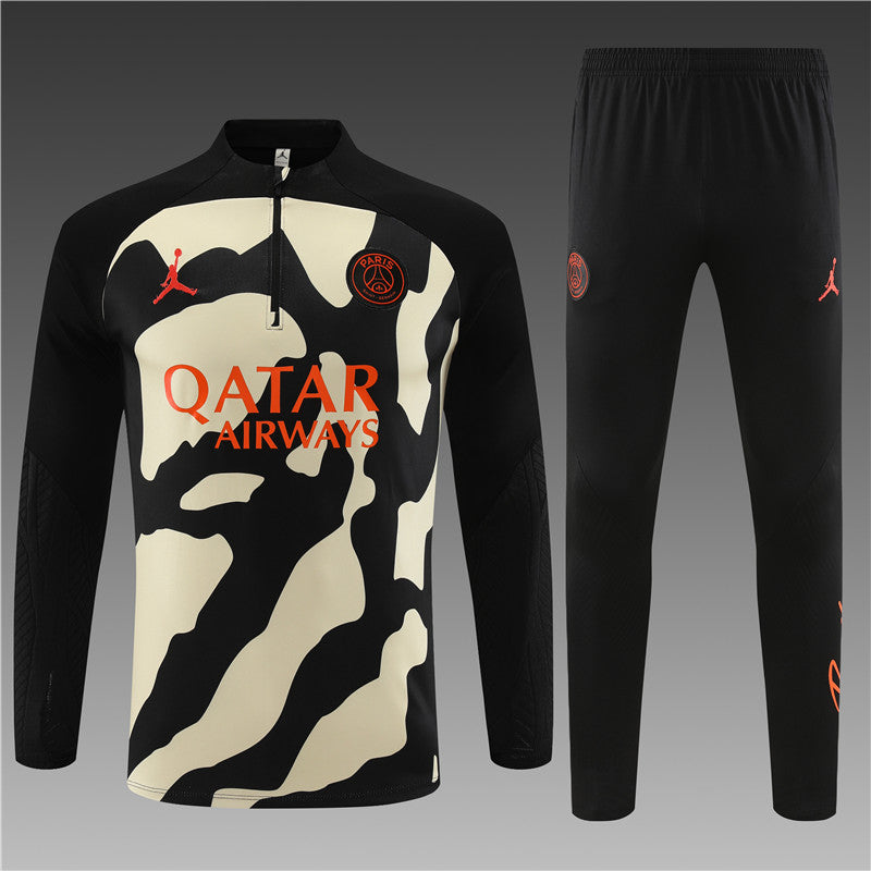 Jordan Paris Yellow and Black Camouflage Style Tracksuit