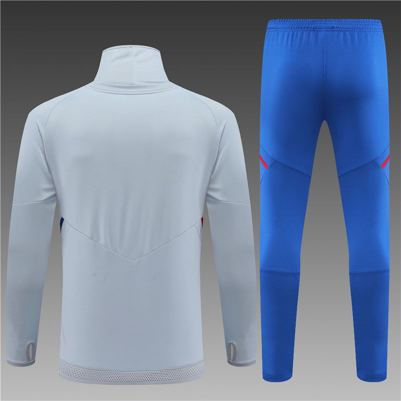 Lyon Light Gray High Collar Style Tracksuit