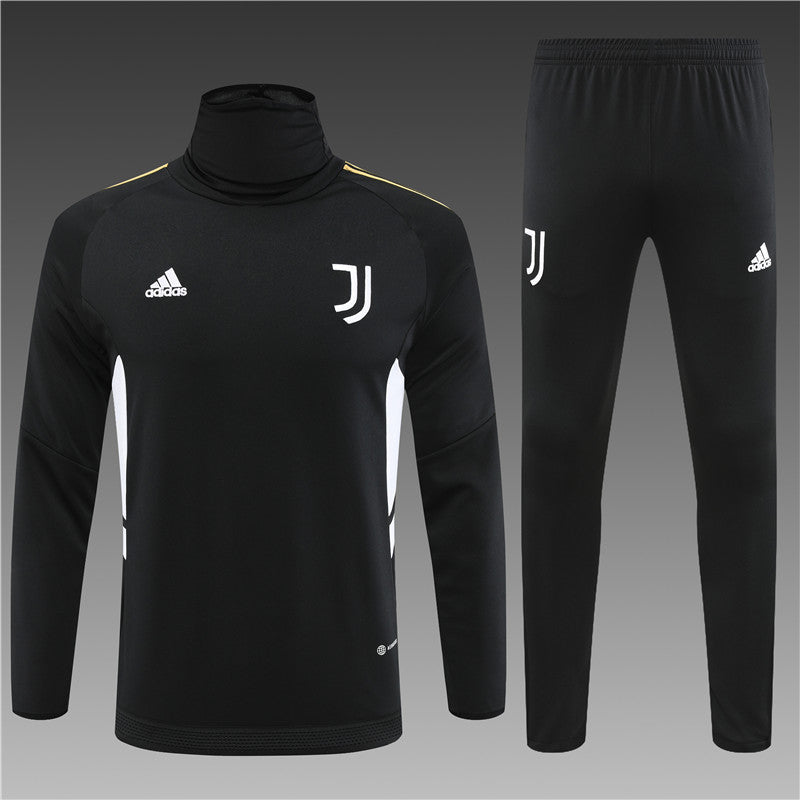Juventus Black  high Collar Style Tracksuit