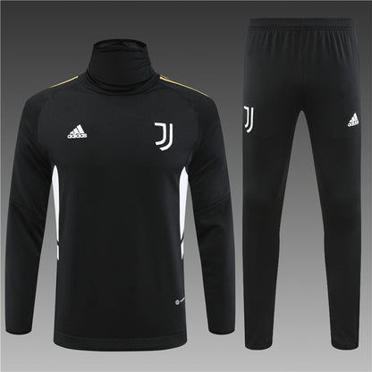 Juventus Black  high Collar Style Tracksuit