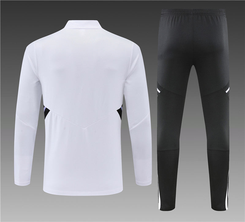 Real Madrid White With Black Tracksuit