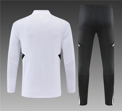 Real Madrid White With Black Tracksuit
