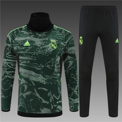 Champions League Version Of Real Madrid Camouflage High Collar Style Tracksuit