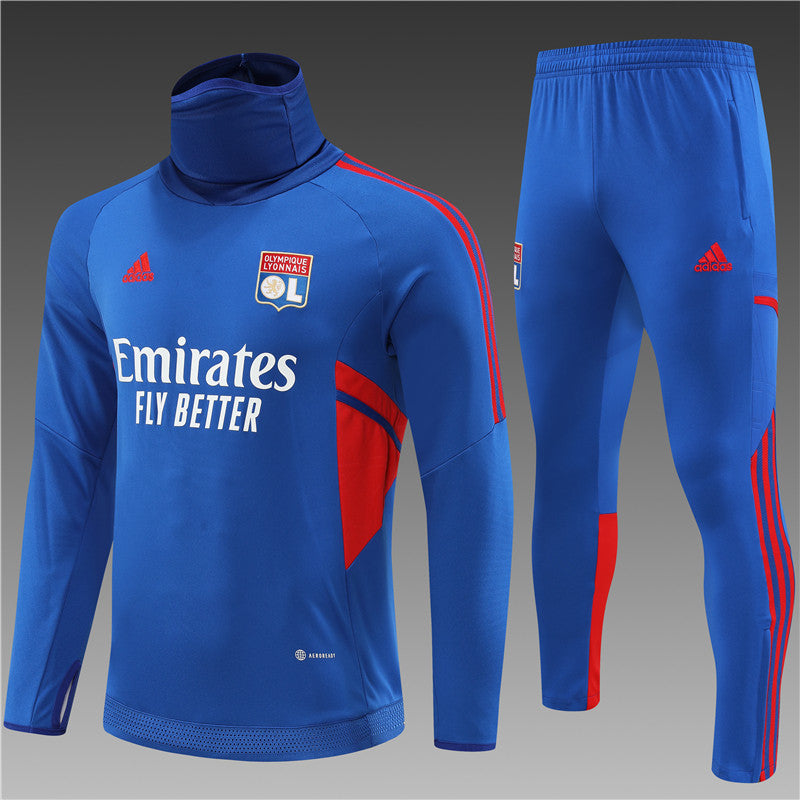 Lyon Blue Color High Collar Style Tracksuit