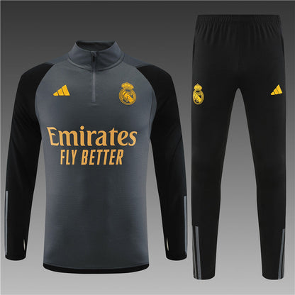Real Madrid Dark Gray Tracksuit