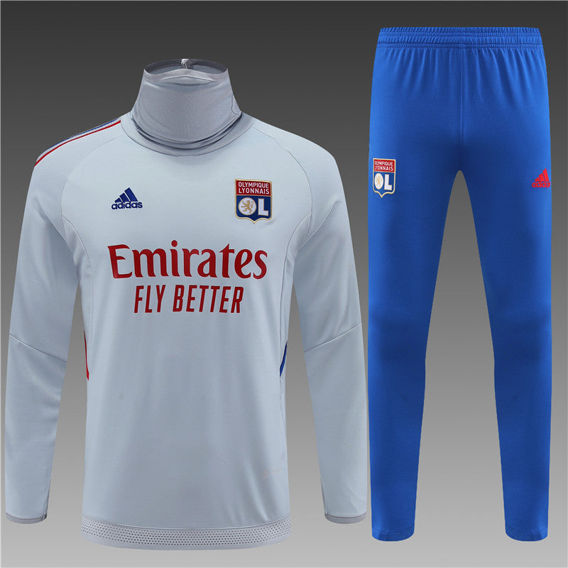 Lyon Light Gray High Collar Style Tracksuit