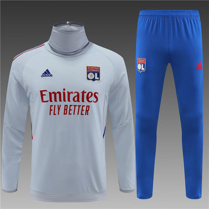 Lyon Light Gray High Collar Style Tracksuit