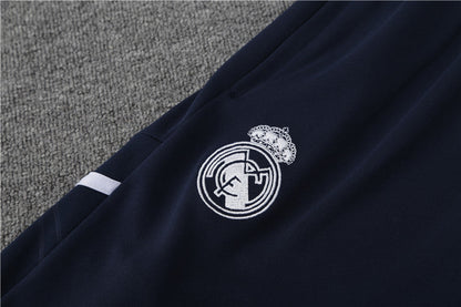Real Madrid Royal Blue High Collar Style Tracksuit