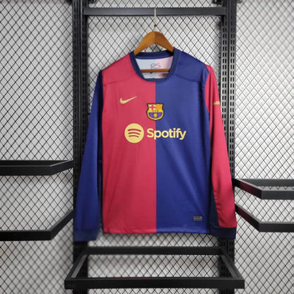 24-25 Barcelona Home Long Sleeve Jersey