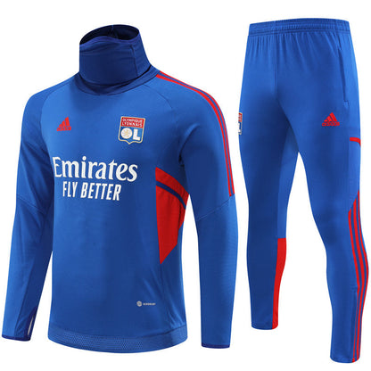 Lyon Blue Color High Collar Style Tracksuit