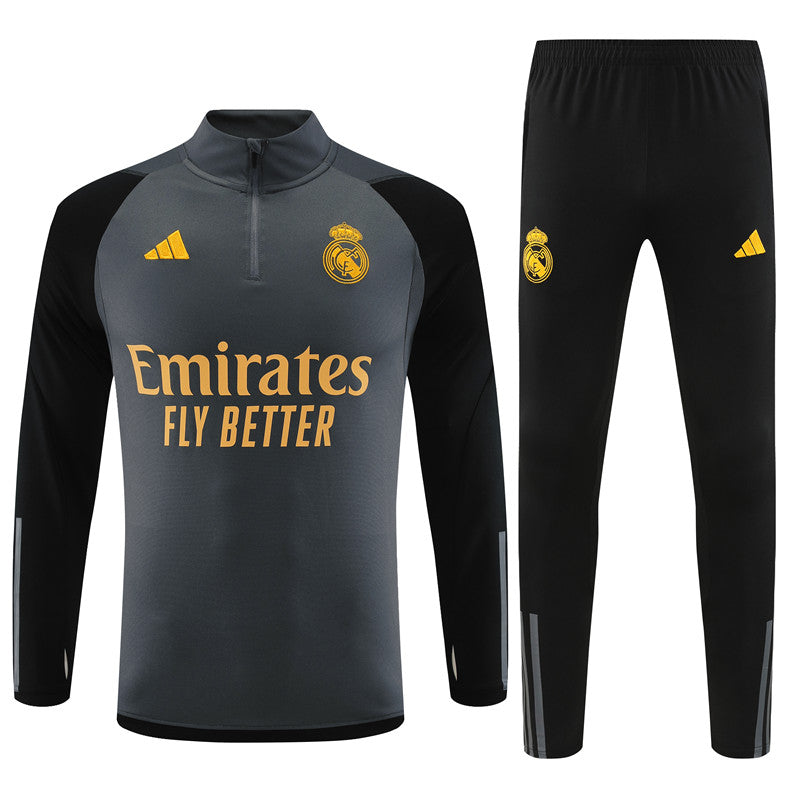 Real Madrid Dark Gray Tracksuit