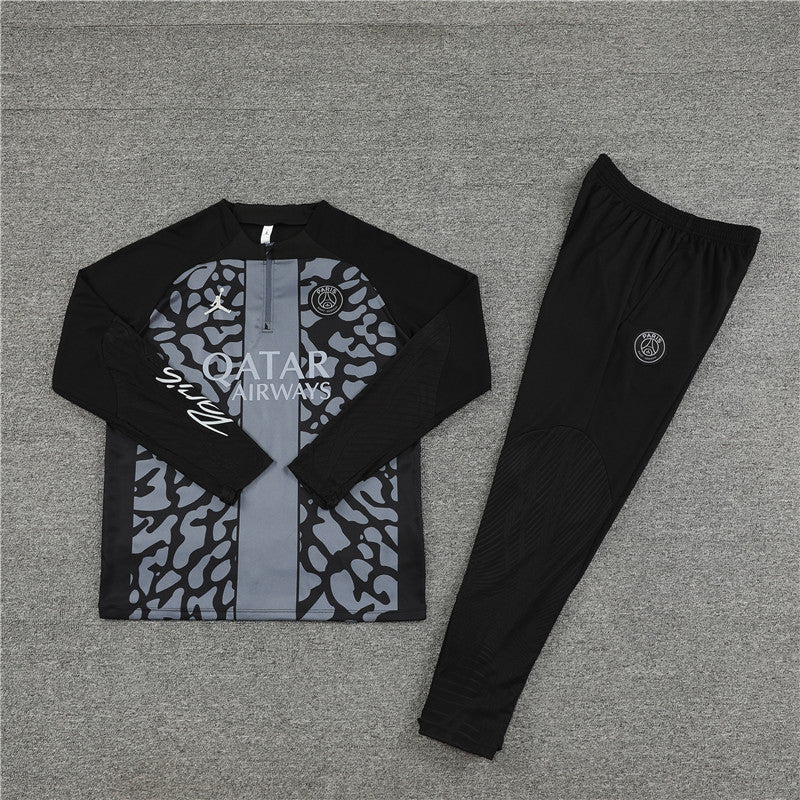 Jordan Paris Gray Black Camouflage Style Tracksuit