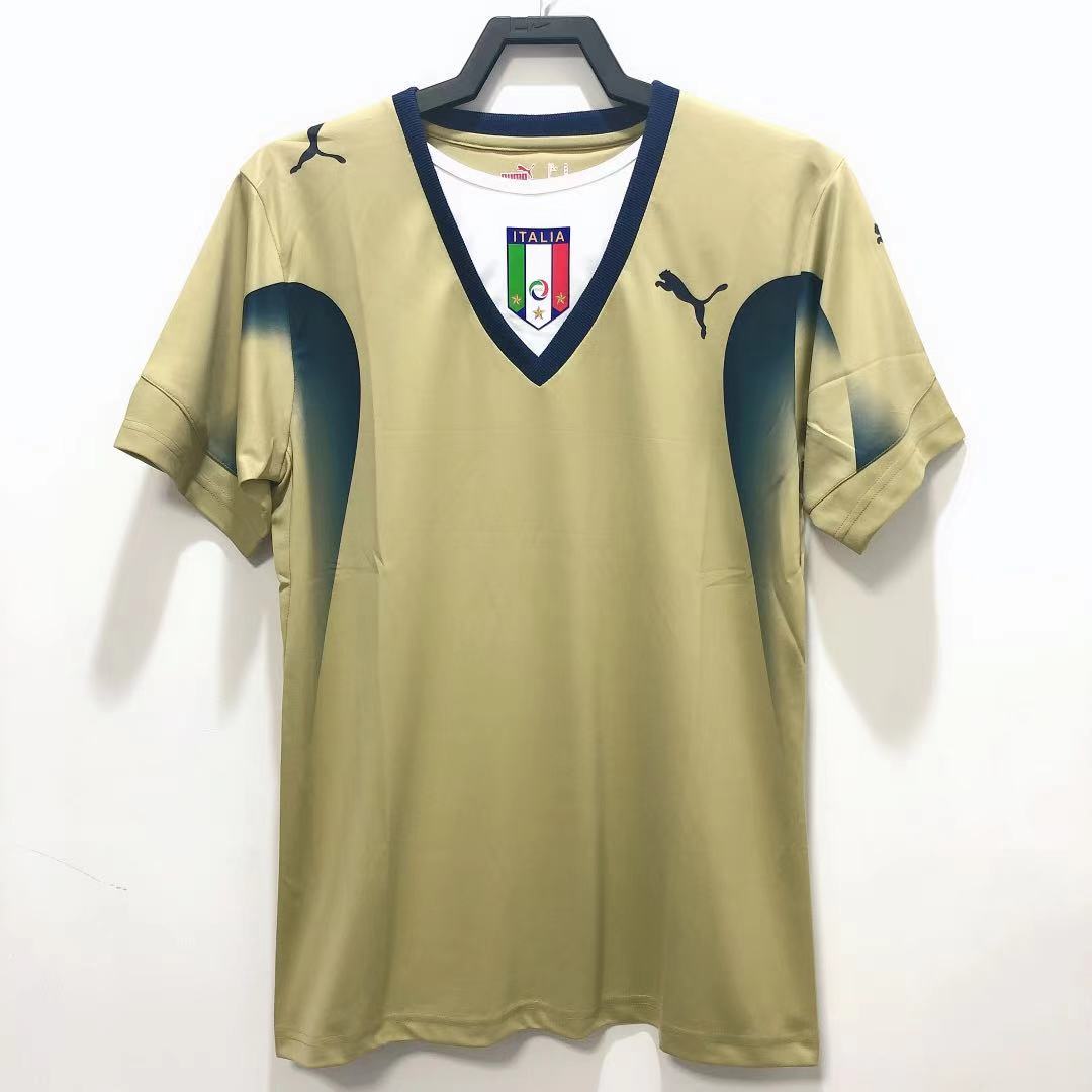 2006 Italy Goalkeeper Golden Retro Jersey