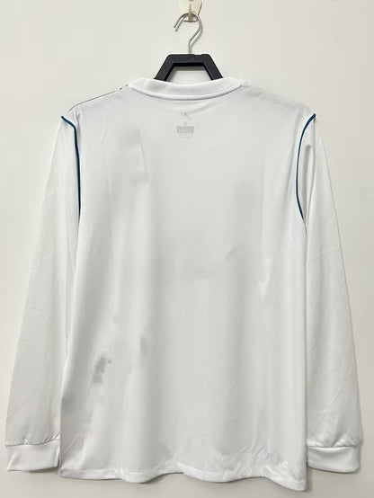 2017-18 Real Madrid Home Long Sleeves Retro Jersey
