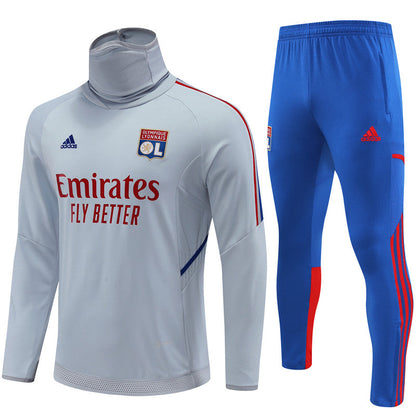 Lyon Light Gray High Collar Style Tracksuit
