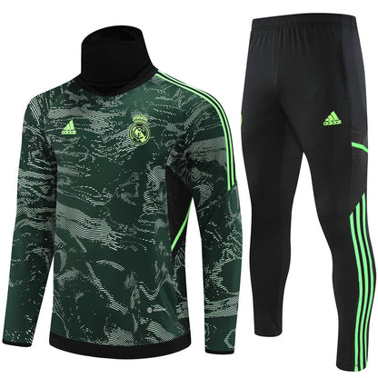 Champions League Version Of Real Madrid Camouflage High Collar Style Tracksuit