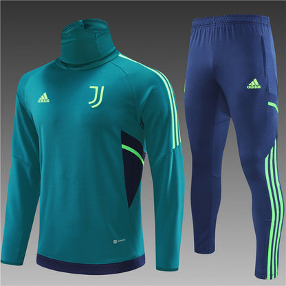 Juventus Green High Collar Style Tracksuit
