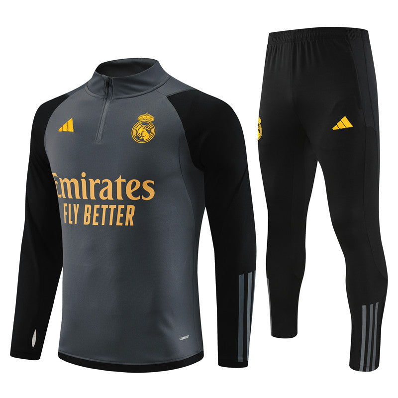 Real Madrid Dark Gray Tracksuit