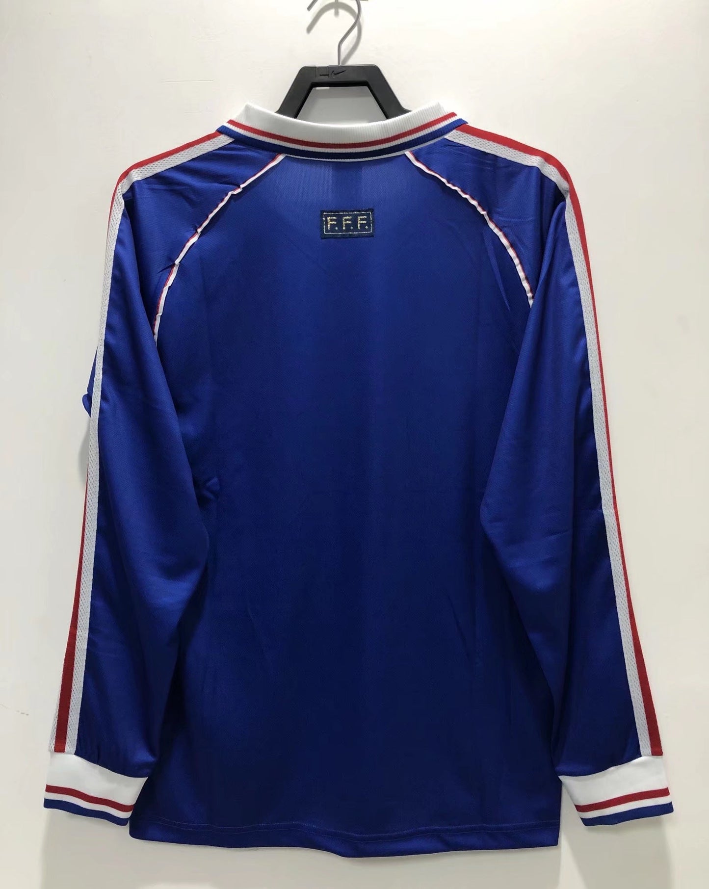 98 France Home Long Sleeve Retro Jersey
