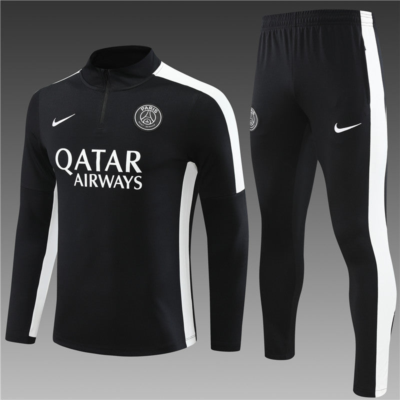 Paris Black Color Matching Tracksuit
