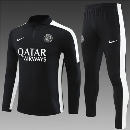 Paris Black Color Matching Tracksuit