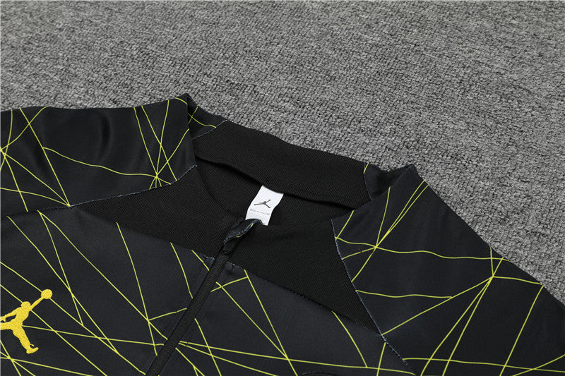 Jordan Paris Black And Yellow Tracksuit