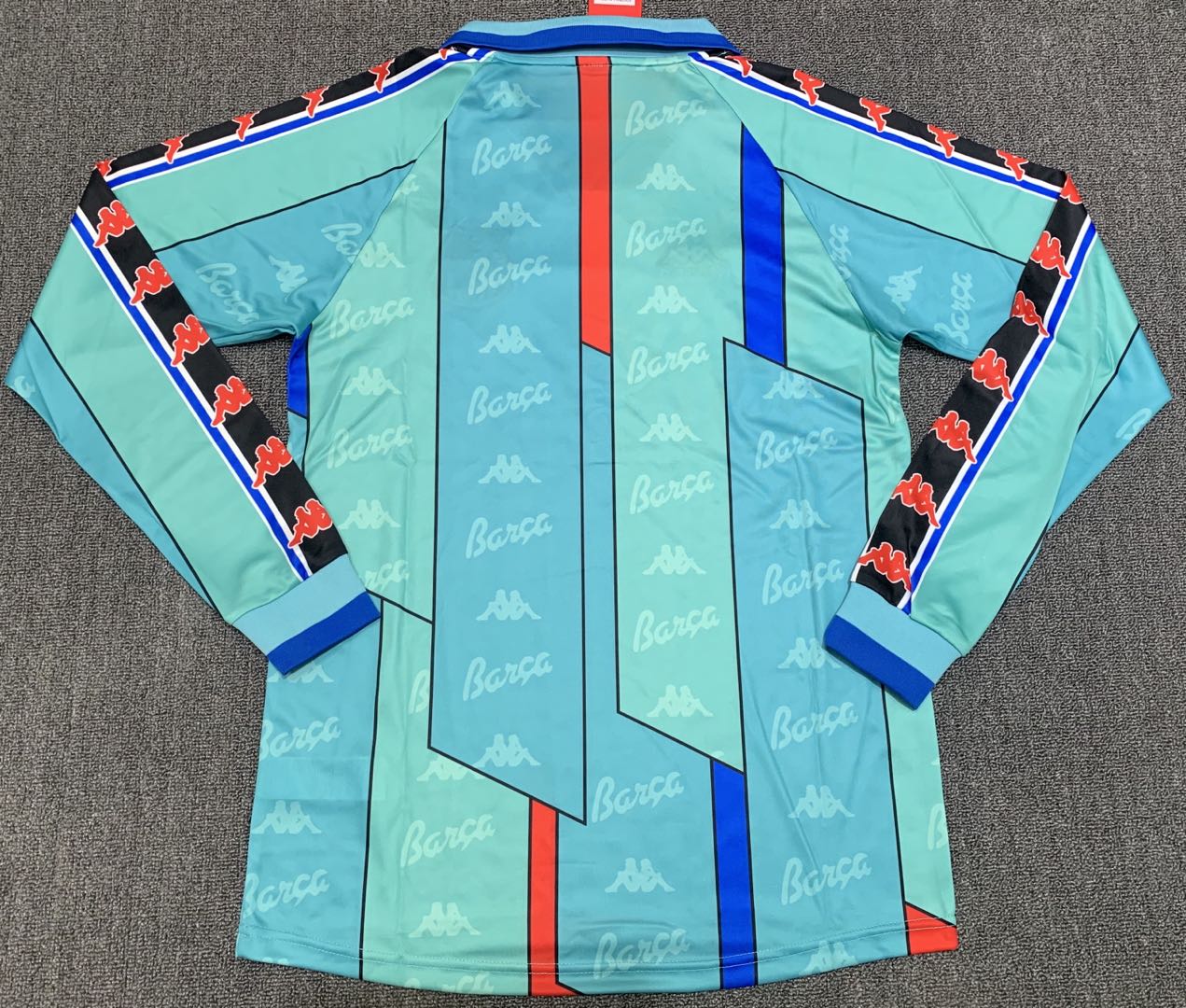 1996-97 Barcelona Away Long Sleeves Retro Jersey