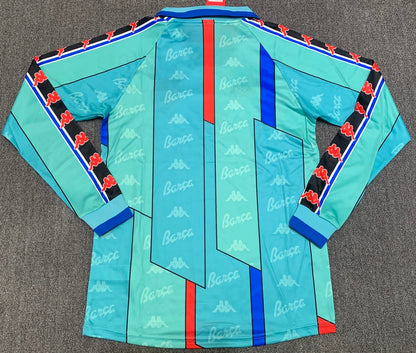 1996-97 Barcelona Away Long Sleeves Retro Jersey