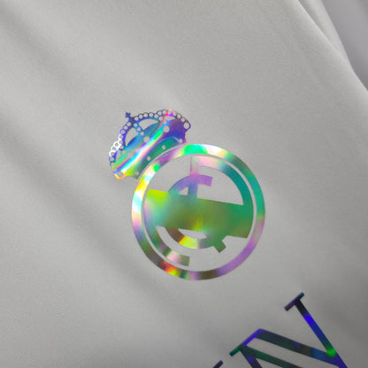 White Real Madrid x Balmain Collab Special Edition Reflective Jersey