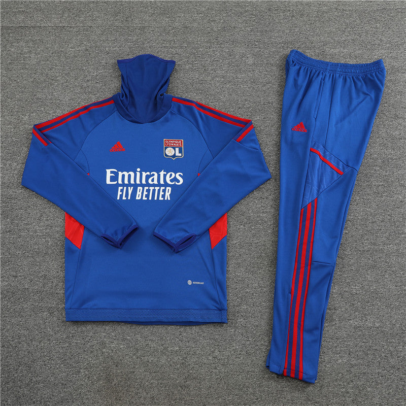 Lyon Blue Color High Collar Style Tracksuit