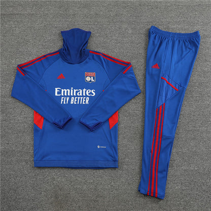 Lyon Blue Color High Collar Style Tracksuit