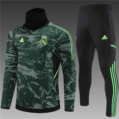 Champions League Version Of Real Madrid Camouflage High Collar Style Tracksuit