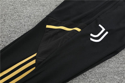 Juventus Black  high Collar Style Tracksuit