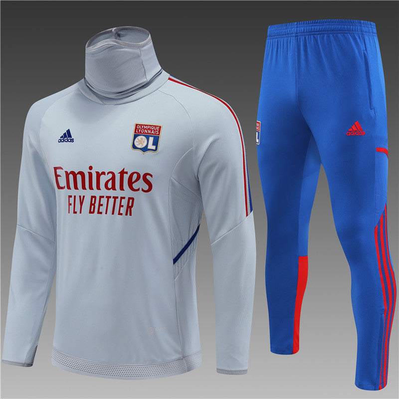 Lyon Light Gray High Collar Style Tracksuit