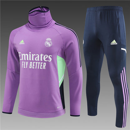 Real Madrid Purple With Royal Blue Tracksuit