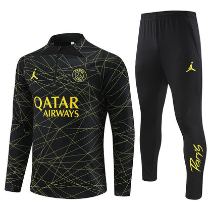 Jordan Paris Black And Yellow Tracksuit