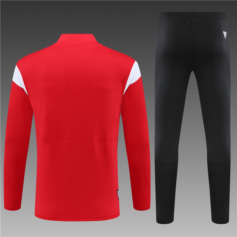Ac Red Color Matching Tracksuit