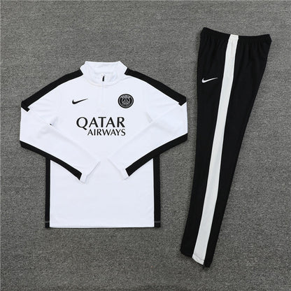 Paris White Color Matching Tracksuit