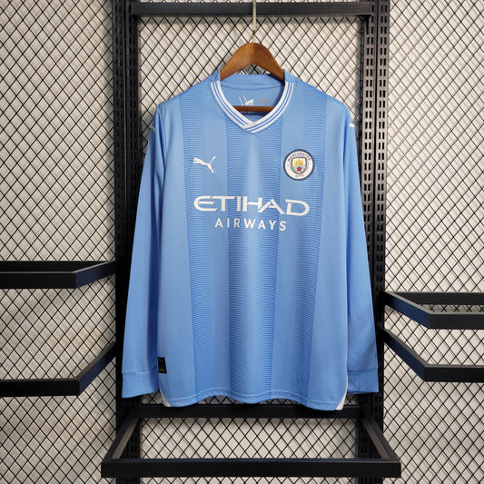 23/24 Manchester City Home Long Sleeve Jersey