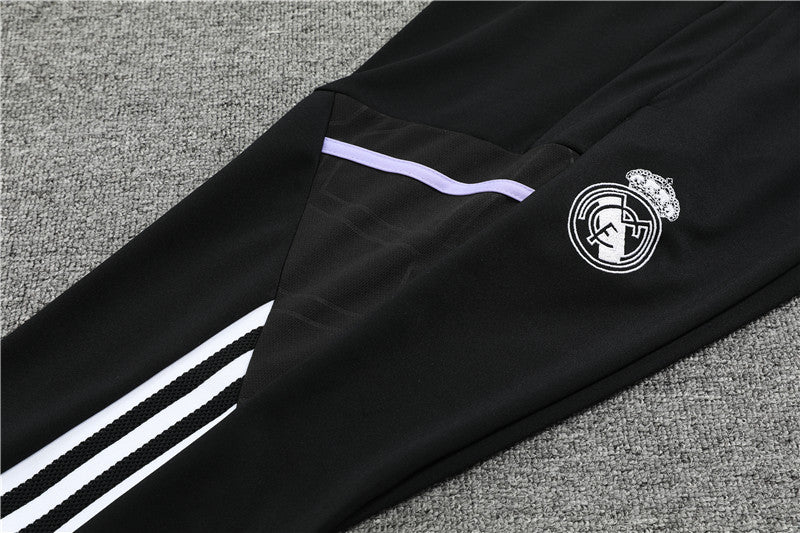 Real Madrid White High Collar Tracksuit